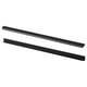 Black modern kitchen handles, aluminium, long, rectangle shape.