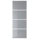 BJÖRNÖYA: four-panel frosted glass sliding wardrobe door set. Modern, minimalist design. Rectangular shape, glass enamel finish.