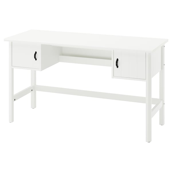 BRYTNING Desk, white, 135x53x75 cm