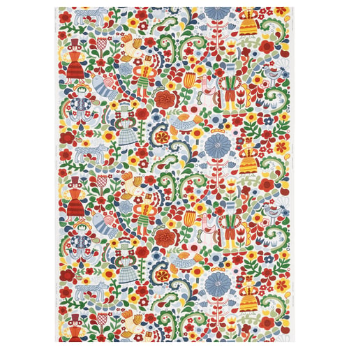 CINTIAKAKTUS recycled cotton fabric, 300cm, nordic folklore design
