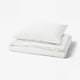 DOFTAKLEJA duvet set - 100% cotton, checkered/striped, concealed fasteners.