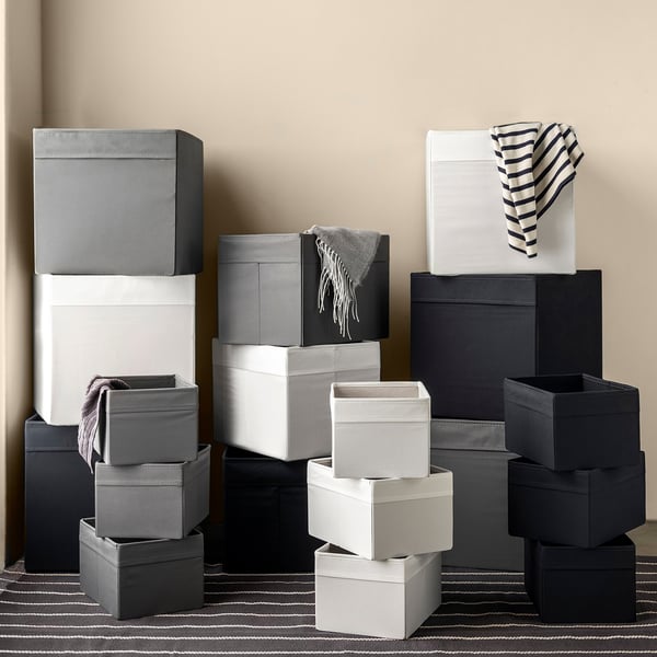 DRÖNA Box, black, 25x35x25 cm