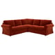 EKTORP Corner sofa, 4-seat, Alhamn deep orange-red