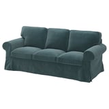 EKTORP Cover for 3-seat sofa, Alhamn dark grey-blue