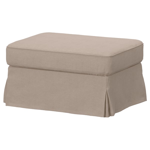 EKTORP Footstool with storage, Tallmyra beige