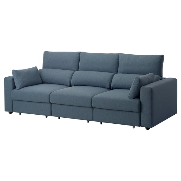 ESKILSTUNA sofa, blue, modern design, high back & removable cushions for comfort.