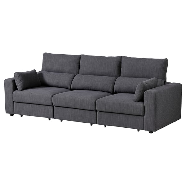 ESKILSTUNA dark grey sofa, modern design with adjustable sections, high back, and comfortable cushions.