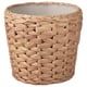 FRIDFULL woven basket, natural colour, round shape, handcrafted from water hyacinth.