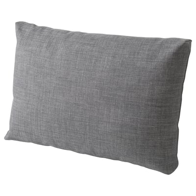 Grey recycled polyester cushion, rectangular shape, simple design. Part of FRIHETEN sofa set.