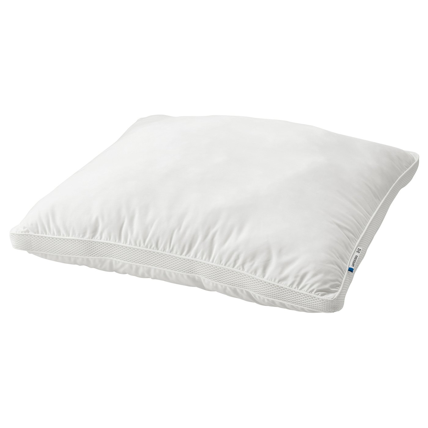 GAFFELKLOCKA pillow, white, soft, rectangular shape, mesh sides, breathable lyocell-cotton cover.