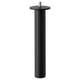 Black metal table leg, round, powder-coated, simple modern design.