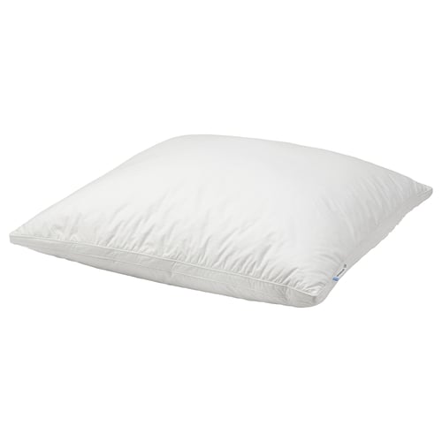 A white GRÖNAMARANT pillow, rectangular in shape with double piping, made from cotton and polyester, providing comfort and support.
