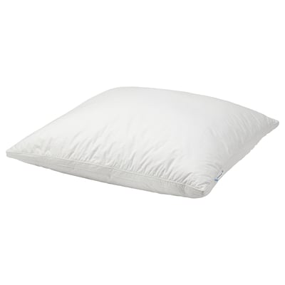 A white GRÖNAMARANT pillow, rectangular in shape with double piping, made from cotton and polyester, providing comfort and support.