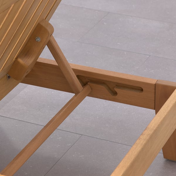 HATTHOLMEN wooden chair; durable, adjustable back, eucalyptus-made.
