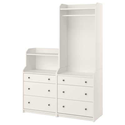 HAUGA furniture set: wardrobe, chest, shelves - minimalist design