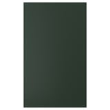 A dark green rectangular HAVSTORP cabinet door with smooth surface, made of acrylic paint and fibreboard.