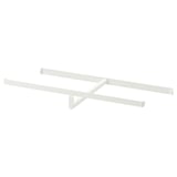 HJÄLPA white metal clothes rail, minimalist, modern design, perfect for hanging clothes, strong and stable.