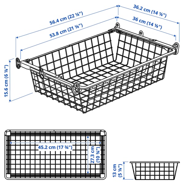 Illustration with measurements for the product: HJÄLPA.