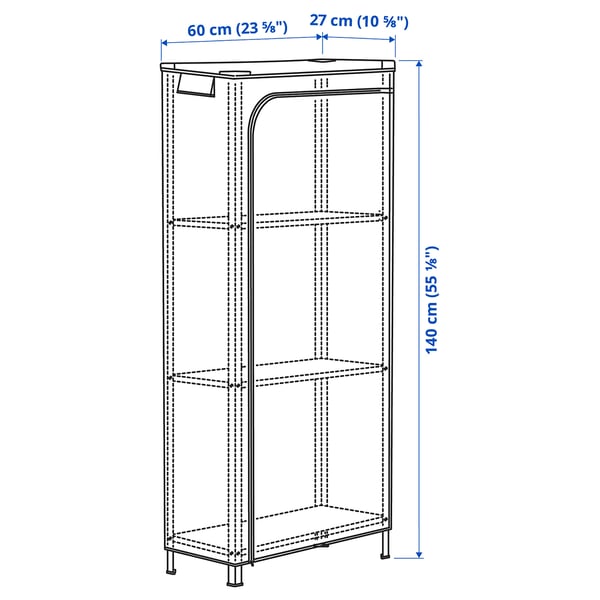 Illustration with measurements for the product: HYLLIS.