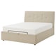 IDANÄS ottoman bed with beige storage