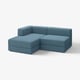 Modern l-shaped blue JÄTTEBO sectional sofa with clean lines and soft comfort.