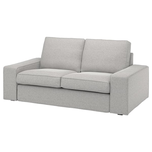 KIVIK light grey sofa, modern minimalist design with plush cushions, boxy shape, and removable cover.