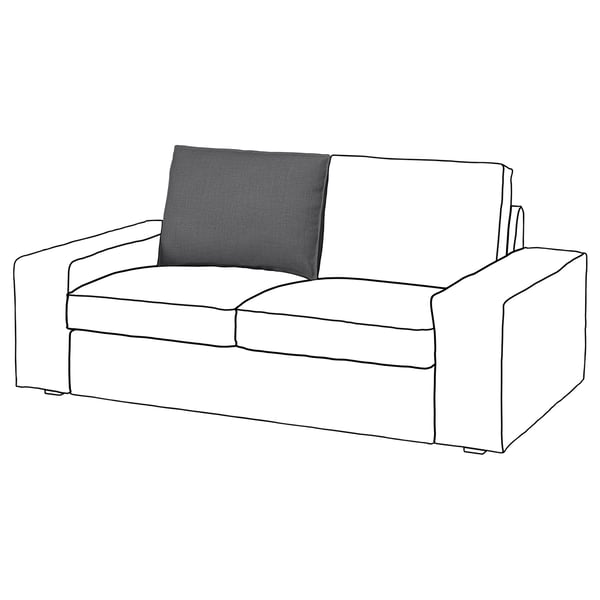 A white KIVIK sofa with a single dark grey pillow.