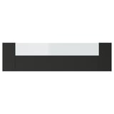Kinivshult drawer front, rectangular, dark grey, glass top, sleek design.