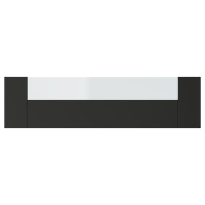 Kinivshult drawer front, rectangular, dark grey, glass top, sleek design.