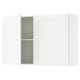 White KNOXHULT kitchen cabinet with glass doors & adjustable shelf
