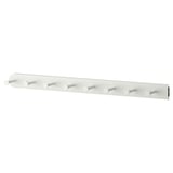 KOMPLEMENT white coat rack, 6 hooks, streamlined design.