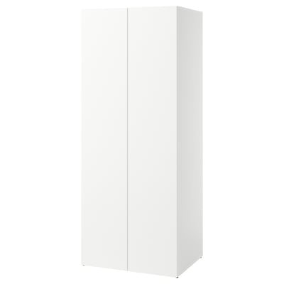 LASTARE wardrobe - minimalist, rectangular, white, compact storage