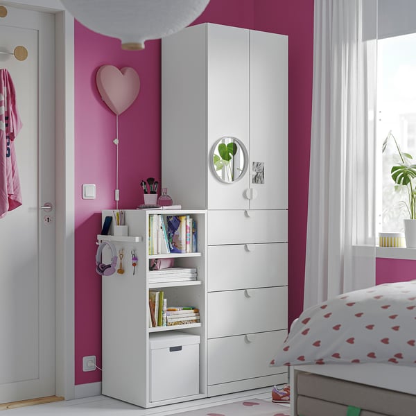 LASTARE Storage combination, white, 100x42x201 cm