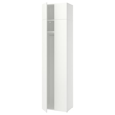 LASTARE Wardrobe combination, white/with height extension unit, 60x42x237 cm