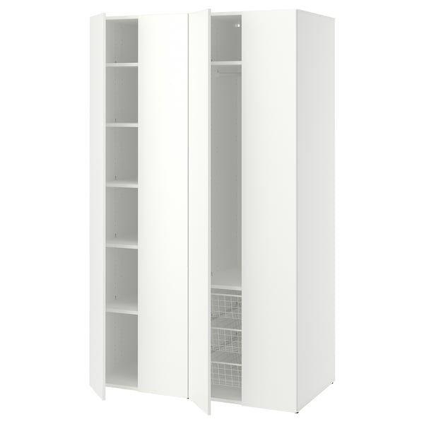 LASTARE Wardrobe combination, white, 120x62x201 cm