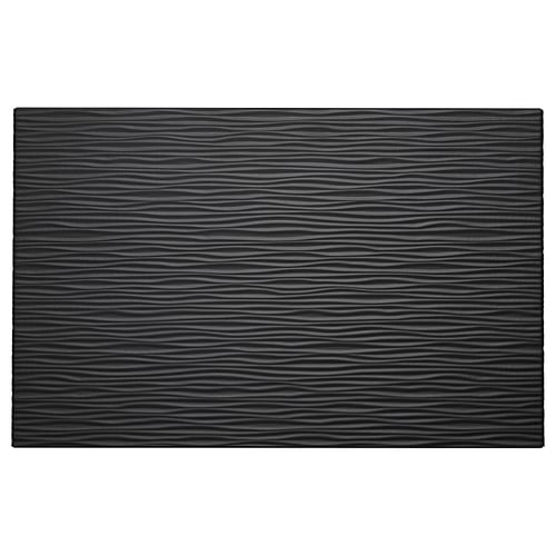 Black LAXVIKEN bestå door, textured surface & shadows.
