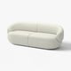 LILLESÄTER sofa, light beige, soft rounded shape, elegant yet playful design.