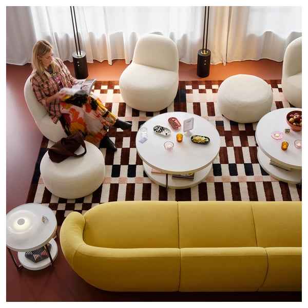 LILLESÄTER 6-seat sofa, Gunnared bright green-yellow
