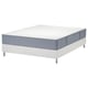 LYNGÖR Divan bed, Vågstranda medium firm/light blue white, 160x200 cm