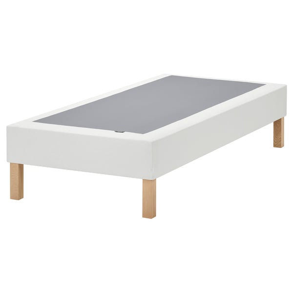 LYNGÖR Slatted mattress base, incl leg/white, 90x200 cm