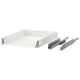 MAXIMERA white drawer set. Steel runners, melamine bottom. Organises and pulls out fully.