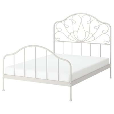 MELLGRUND Bed frame, off-white, 140x200 cm