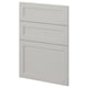 White METOD kitchen cabinet with bevelled edges.