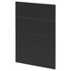 Black flat panel tv. Rectangle shape, three-part design, sleek modern look.
