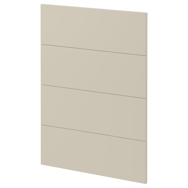 Beige METOD kitchen cabinet, smooth rectangular design, fiberboard.