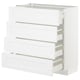 White METOD kitchen unit - 4 drawers, sleek design, modern or traditional look.