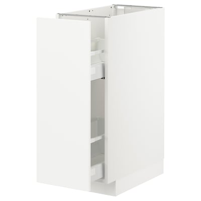 White METOD kitchen cabinet with modern clean design and smooth edges.