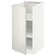 White high-gloss kitchen cabinet with one shelf, sleek design.