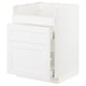 White METOD kitchen cabinet with axstad design, three compartments, sleek modern style.