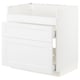 METOD white kitchen cabinet, sleek design, smooth drawer, modern look.